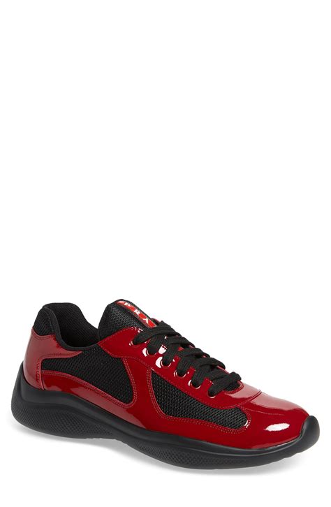 prada america's cup sneakers red